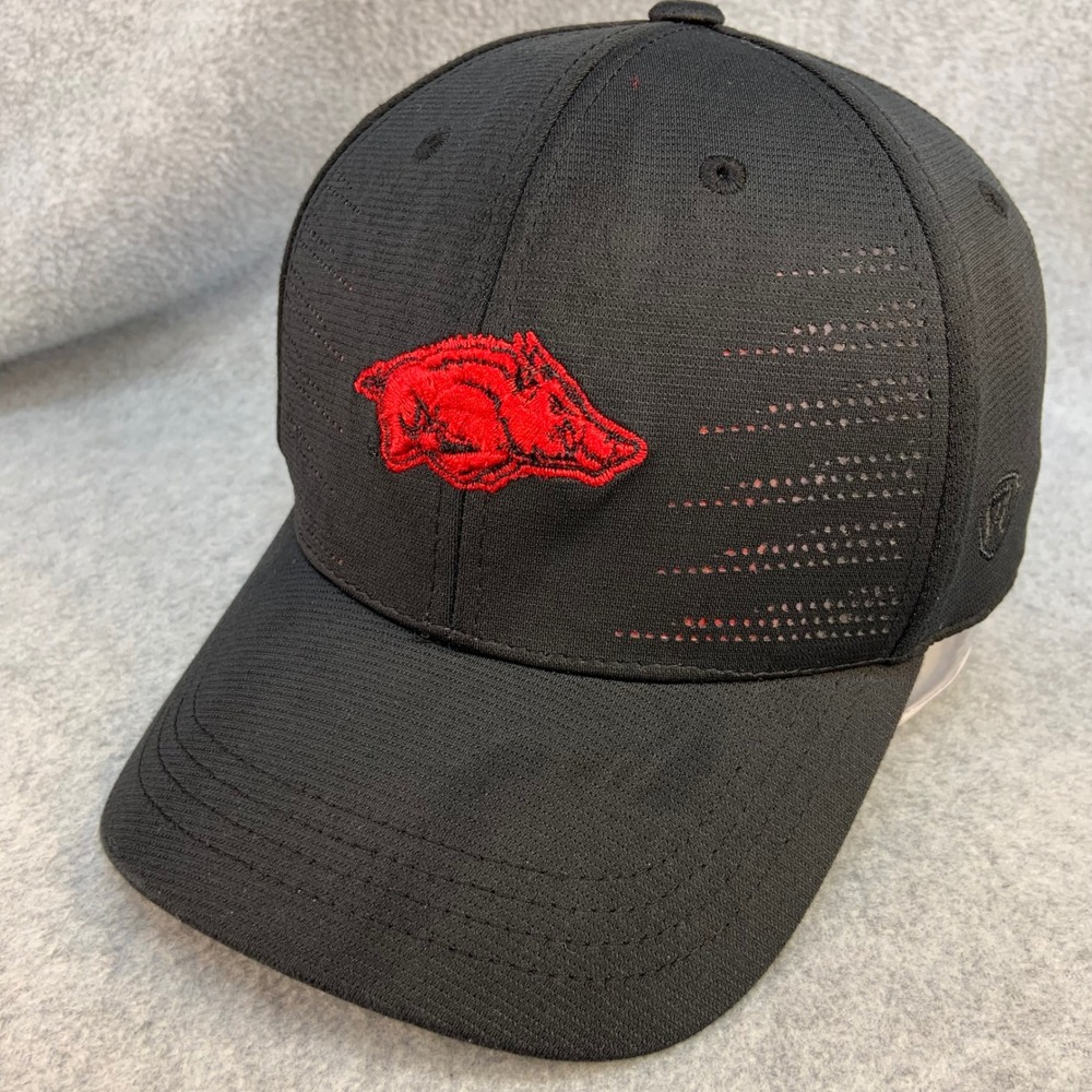 Arkansas Hogs Razorbacks Youth Black Top of the World One-Fit Embroidered Hat OS